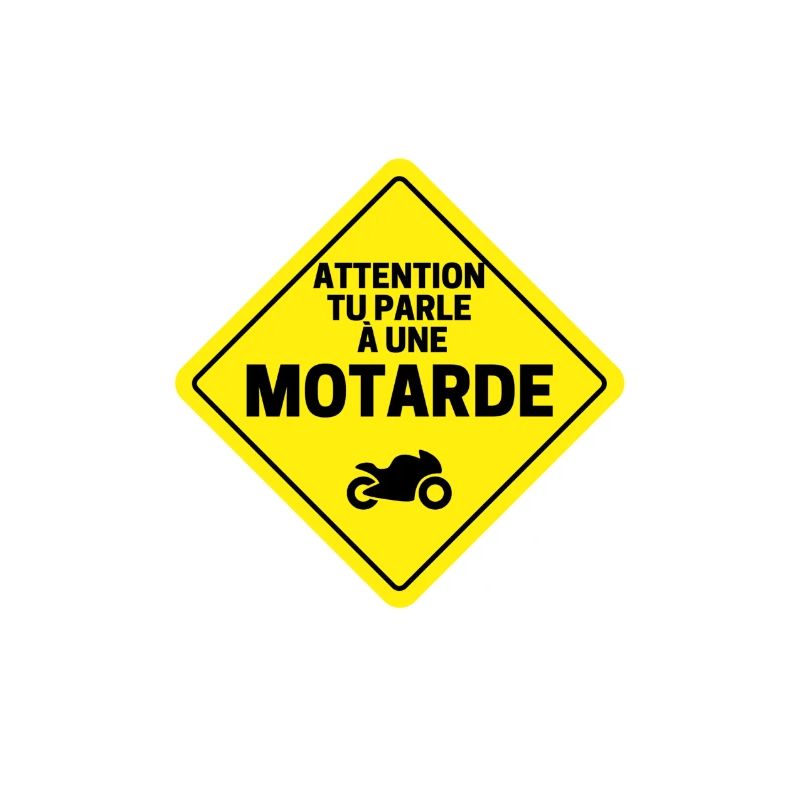 Biker caution road sign