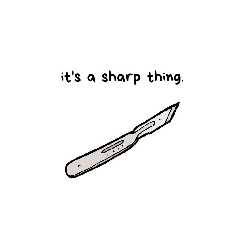 it's a sharp thing | Design saying motif foot care