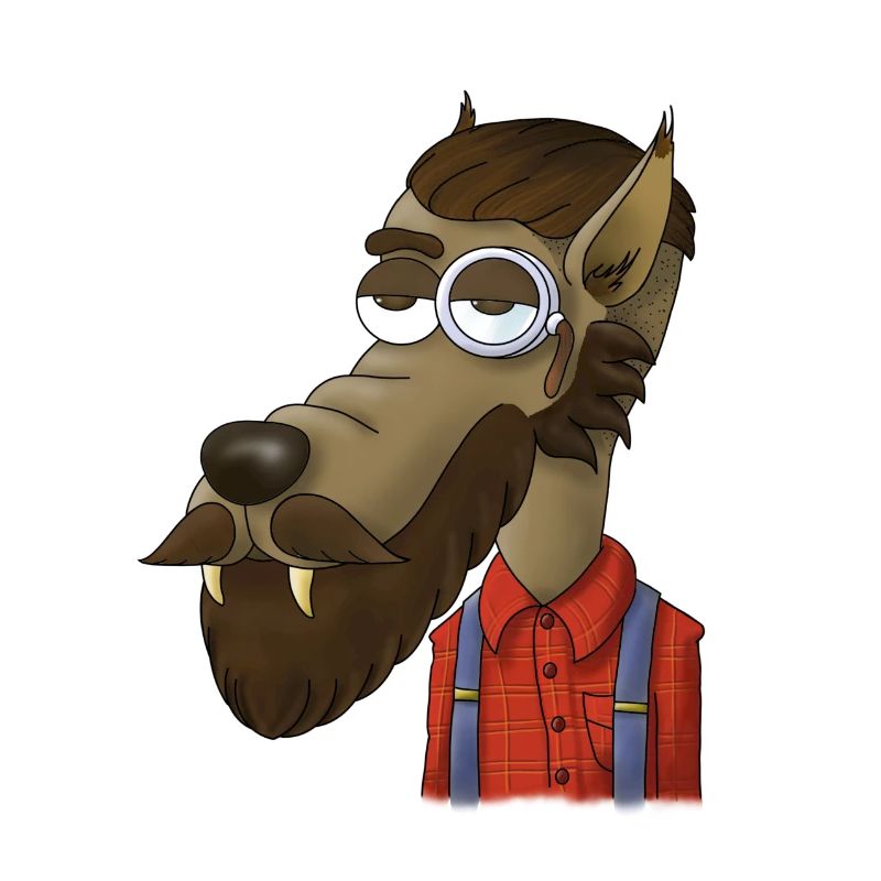 Hipster wolf