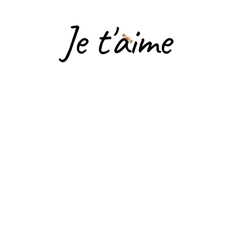 Je t'aime motif fleuri