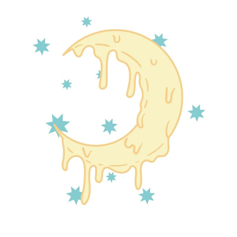 Cheese moon crescent - yellow