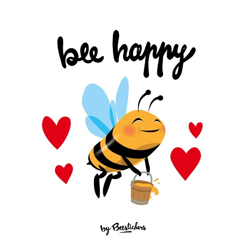 Bee happy black
