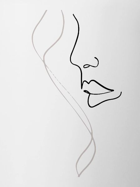 Illustrated Drawing Woman Profile