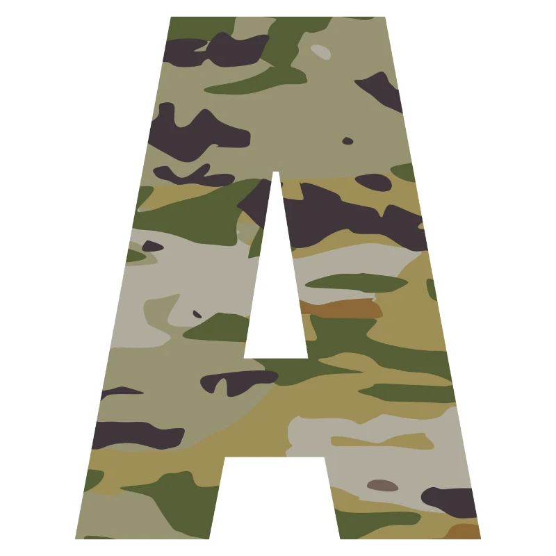 Camouflage letter A