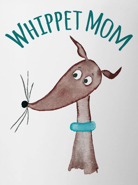 Whippet Mom - brown whippet