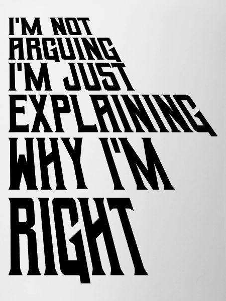 I m not arguing