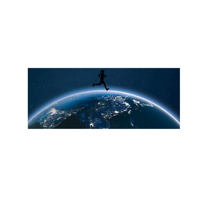 Course à travers la terre