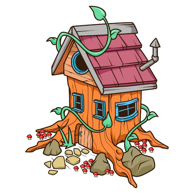 Feenhaus im Baumstumpf - Fairycore