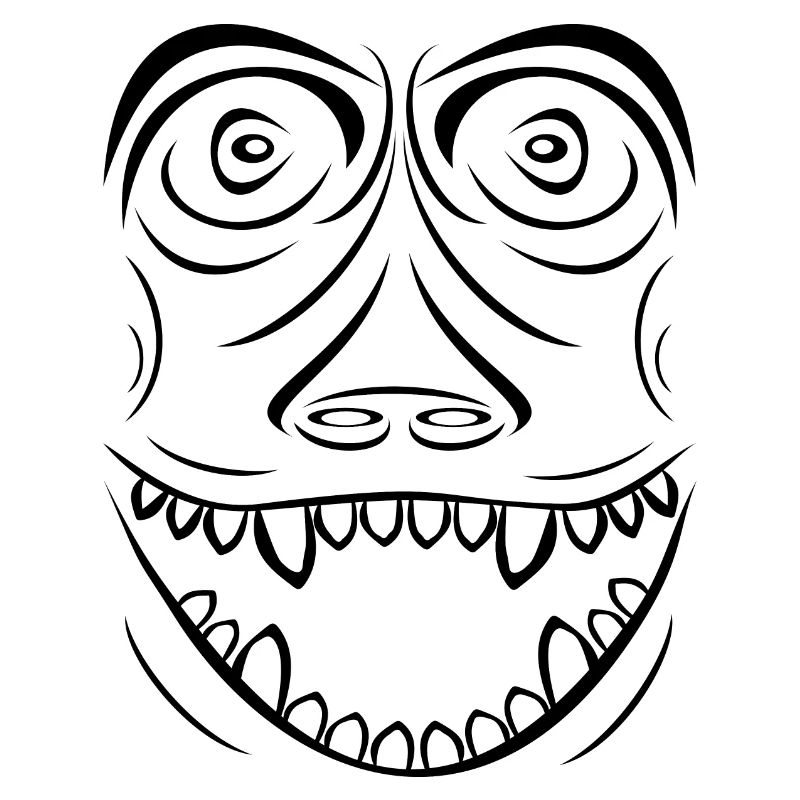 Funny Monkey Voodoo Style schwarz