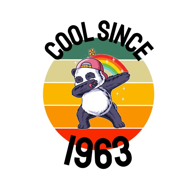 Cool Seit 1963 Retro Dabbing Panda 60. Geburtstag