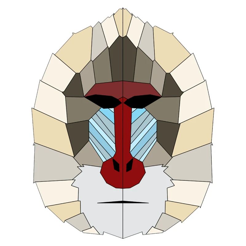 Mandrill géométrique