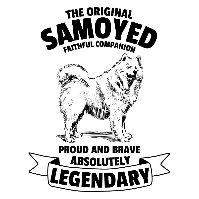 Legendärer Samojede Hund Classic Retro Vintage