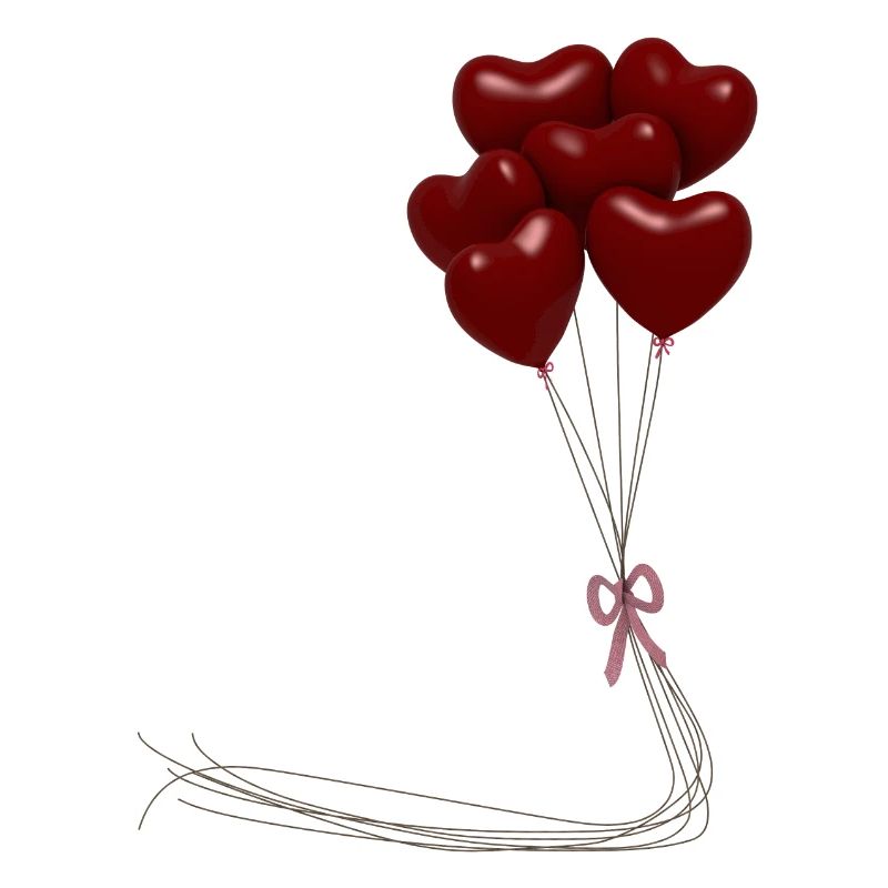 ballons cœurs