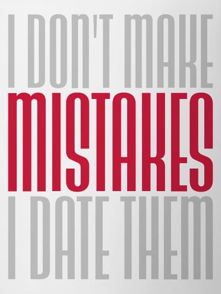 Date Mistakes Quote Logo