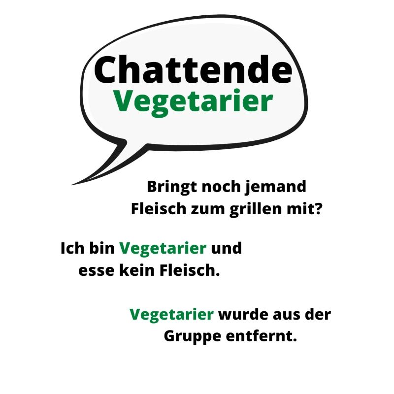 Vegetarierer lustiger Chat