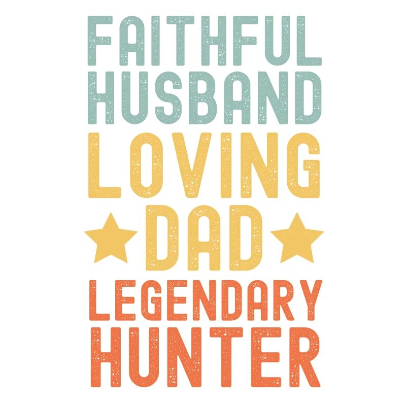Husband Father Legendary Hunter retro vintage