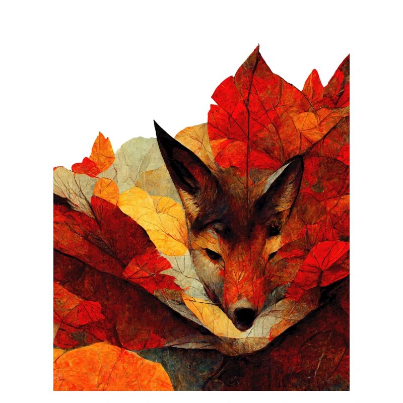 Renards renards feuilles d’automne forêt