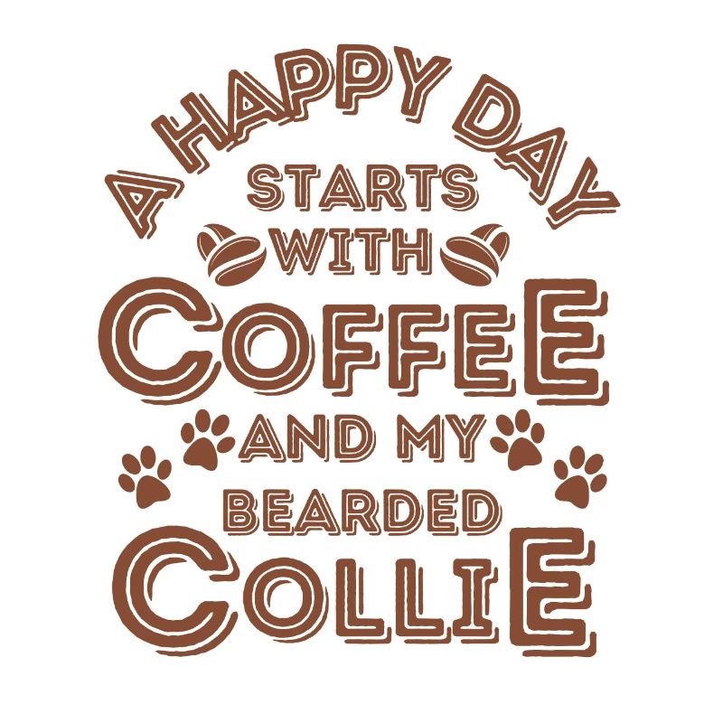 Bearded Collie Kaffee Hund Cafe