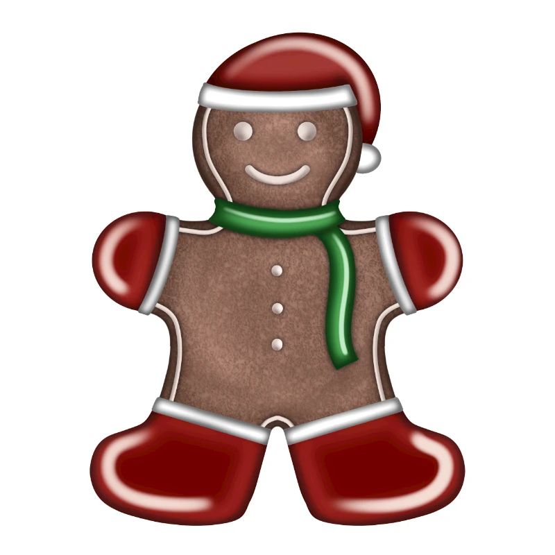 Lebkuchenmann als Weihnachtsmann