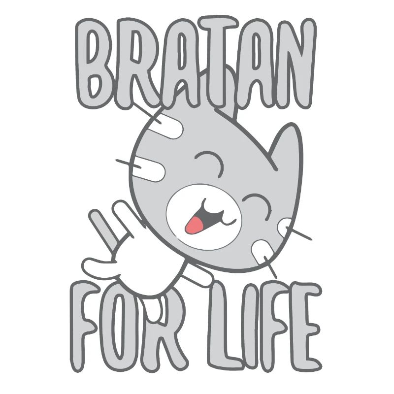 Bratan Katze Kater grau Geschenk