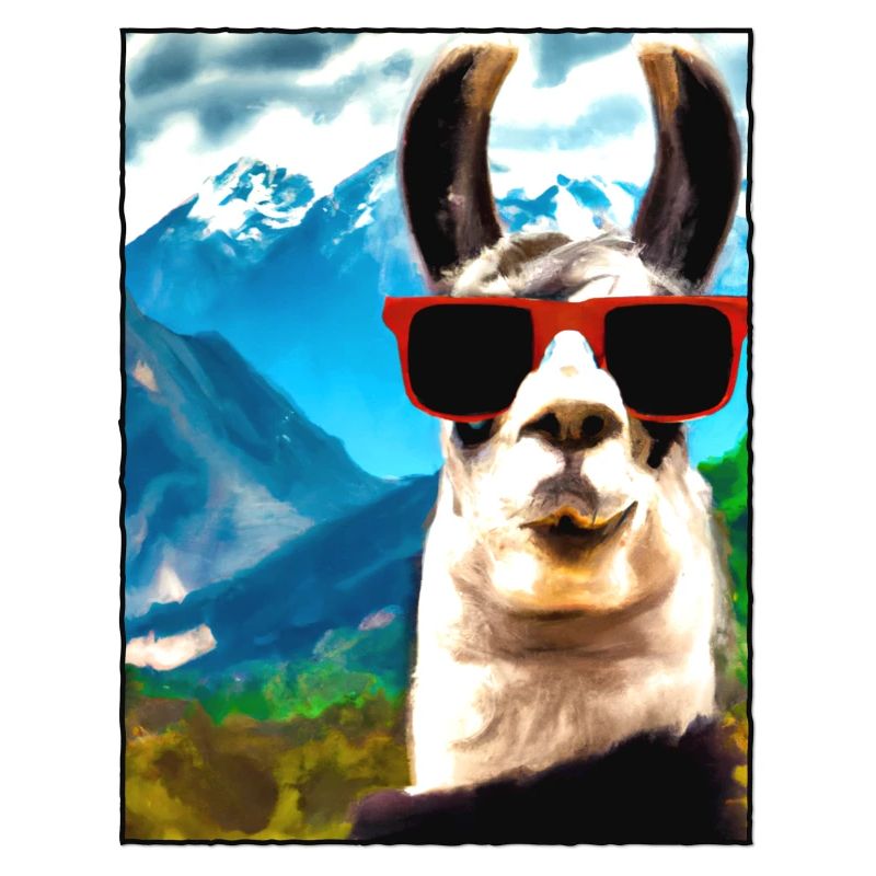 Lama Portrait Mountain Geschenk