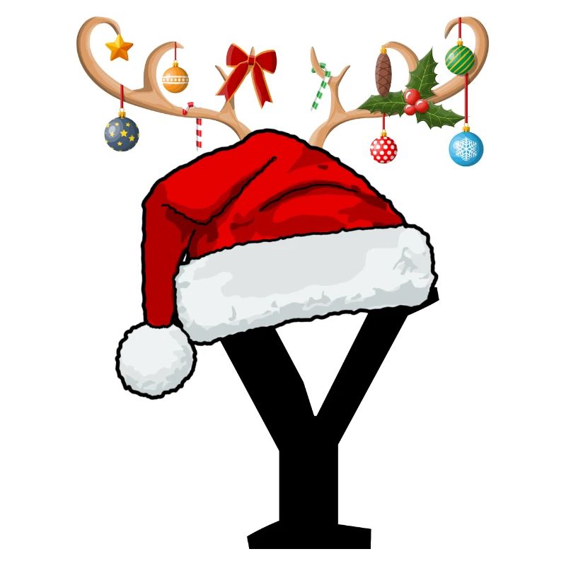 Lettre Y bonnet de Noël