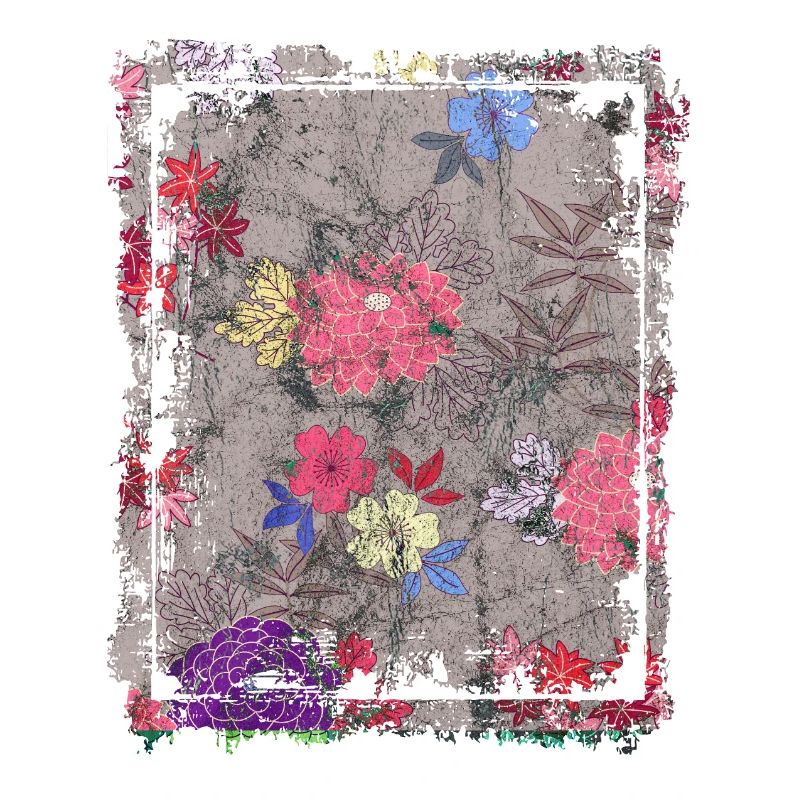Japanese Floral Pattern Chrysanthemum Cherry