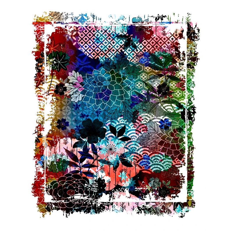 Japanese Floral Pattern Chrysanthemum Cherry