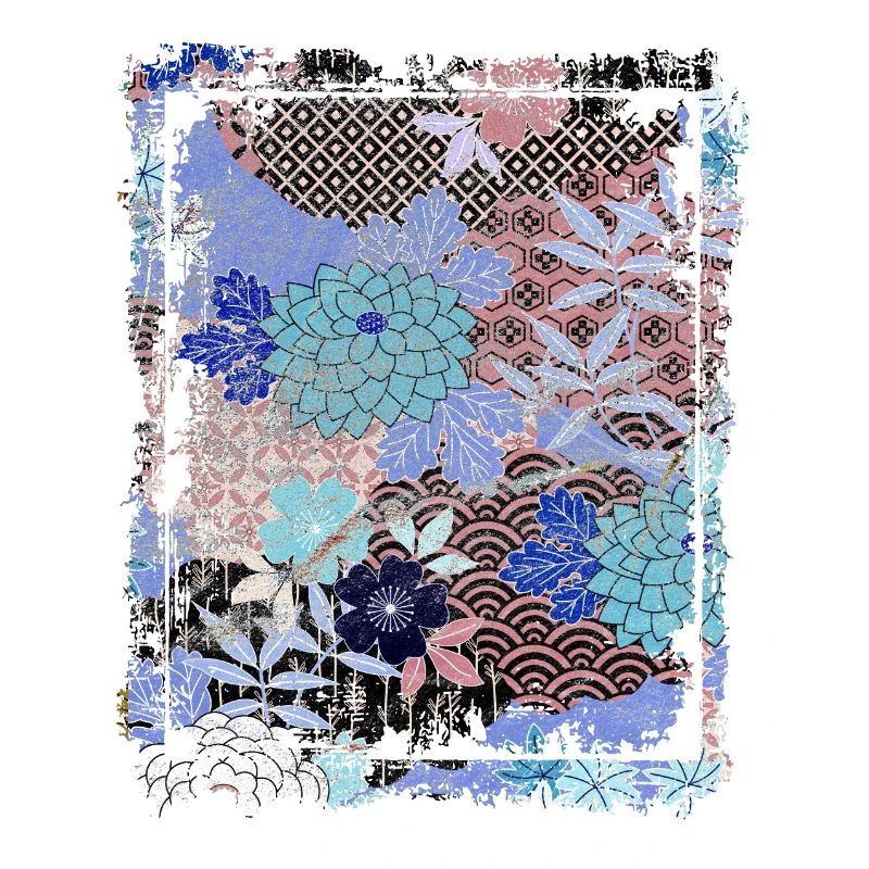 Japanese Floral Pattern Chrysanthemum Cherry