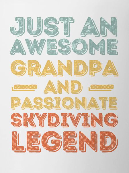 Grandpa skydiving retro
