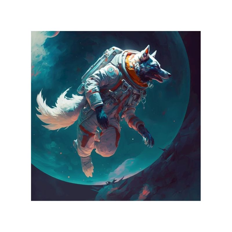 Astrowolf Wolf Astronaut Space Gift