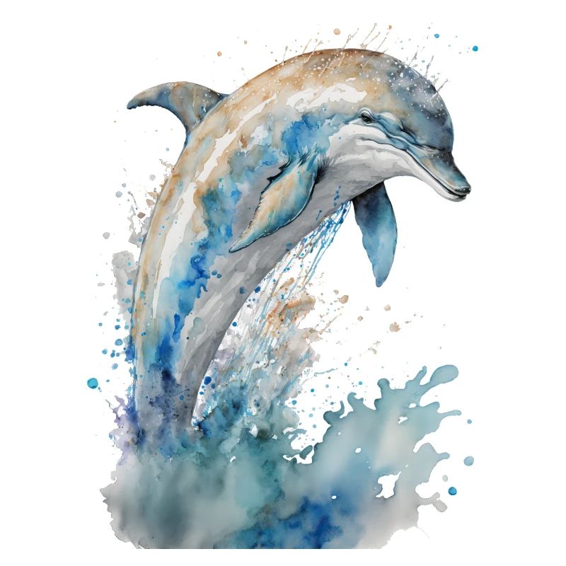 Aquarelle de dauphin Aquarelle