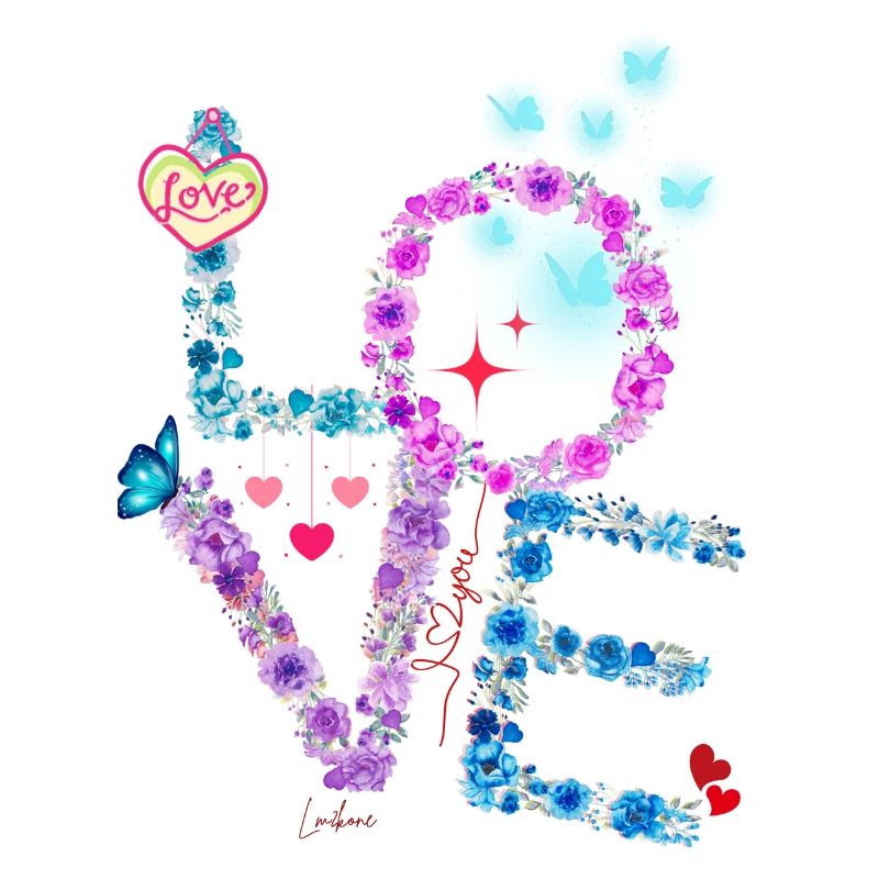 VALENTIN LOVE rose bleu