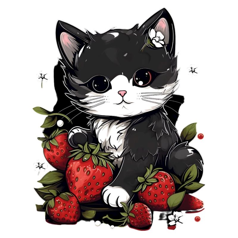 Katze Ragamuffin Erdbeere Geschenk