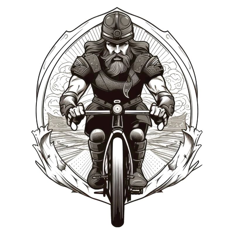 Road Warrior - Vikinger Krieger Rennradfahrer