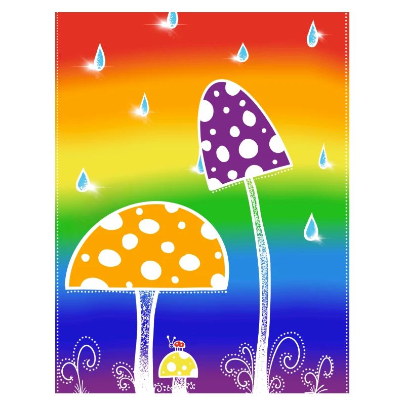 Champignons sous la pluie