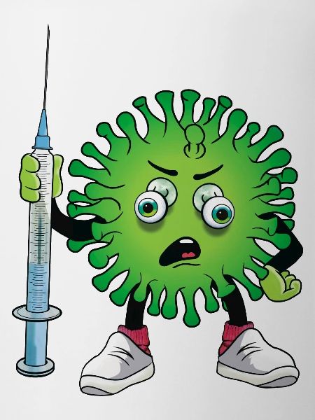 Virus with syringe
