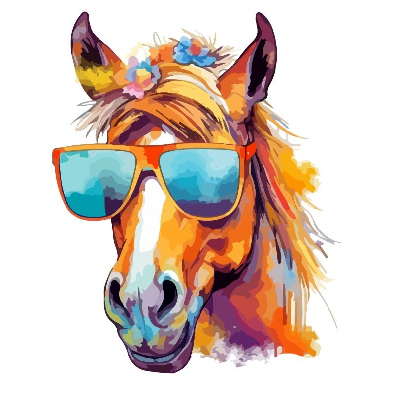 Mina the bespectacled mare
