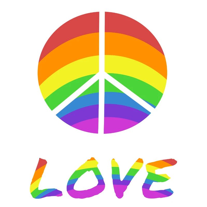 Peacezeichen Love Regenbogen