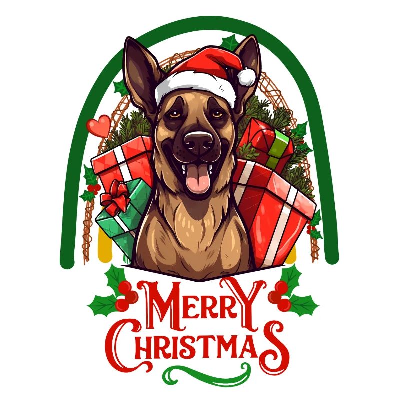 Deutscher Schäferhund Weihnachten