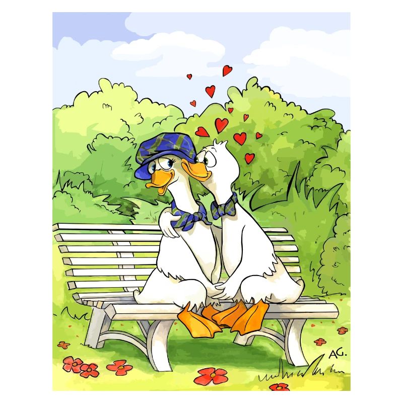 Canards dans le parc