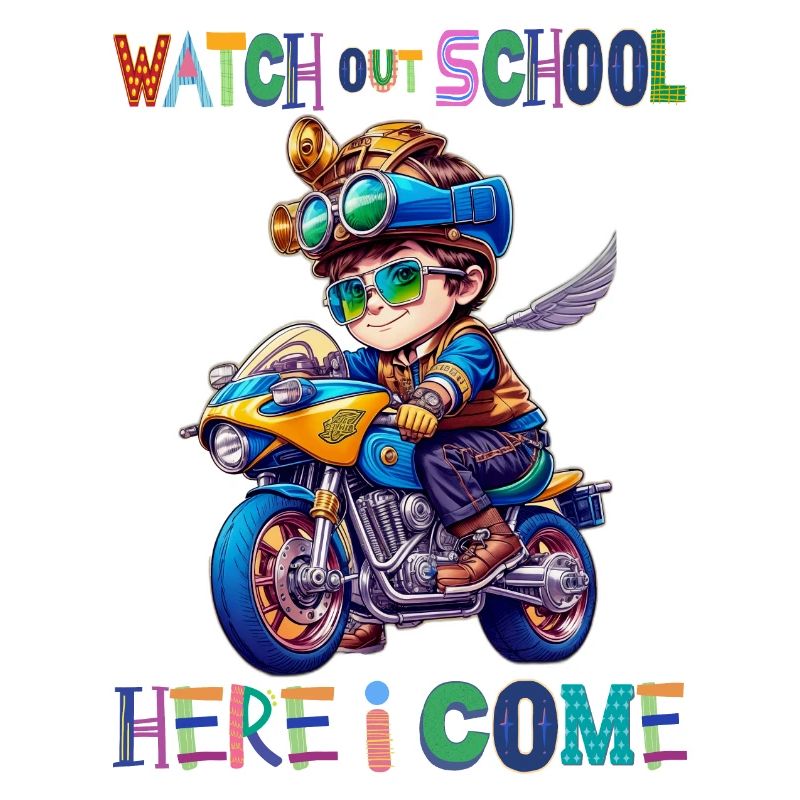 Watch out school - here I come / Steampunk boy