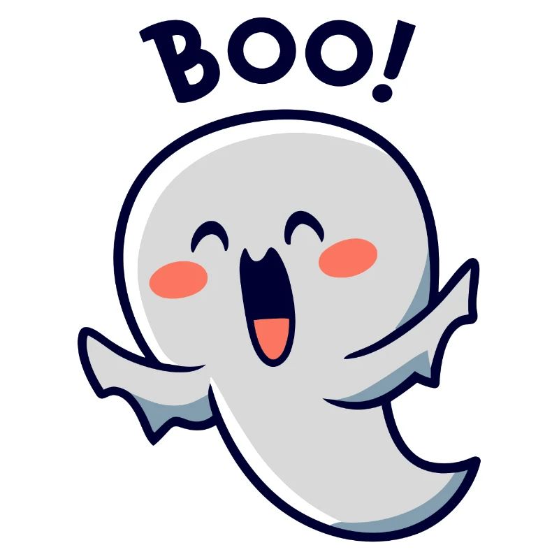 Spooky Cute Kawaii Ghost Design – Boo