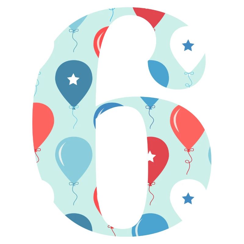 6th anniversary balloon