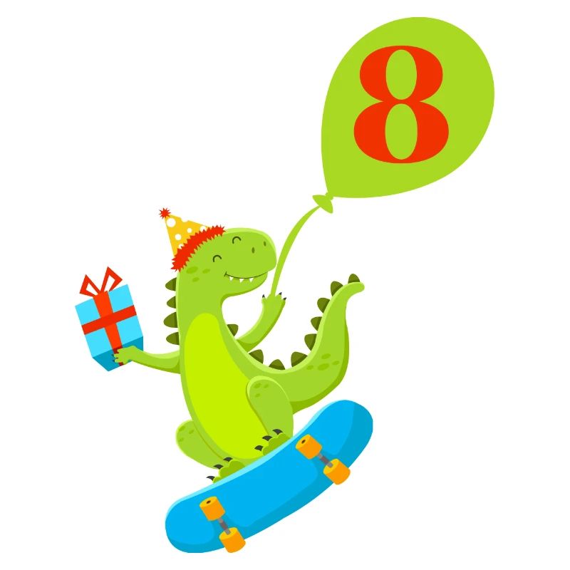 8e anniversaire dinosaure mignon