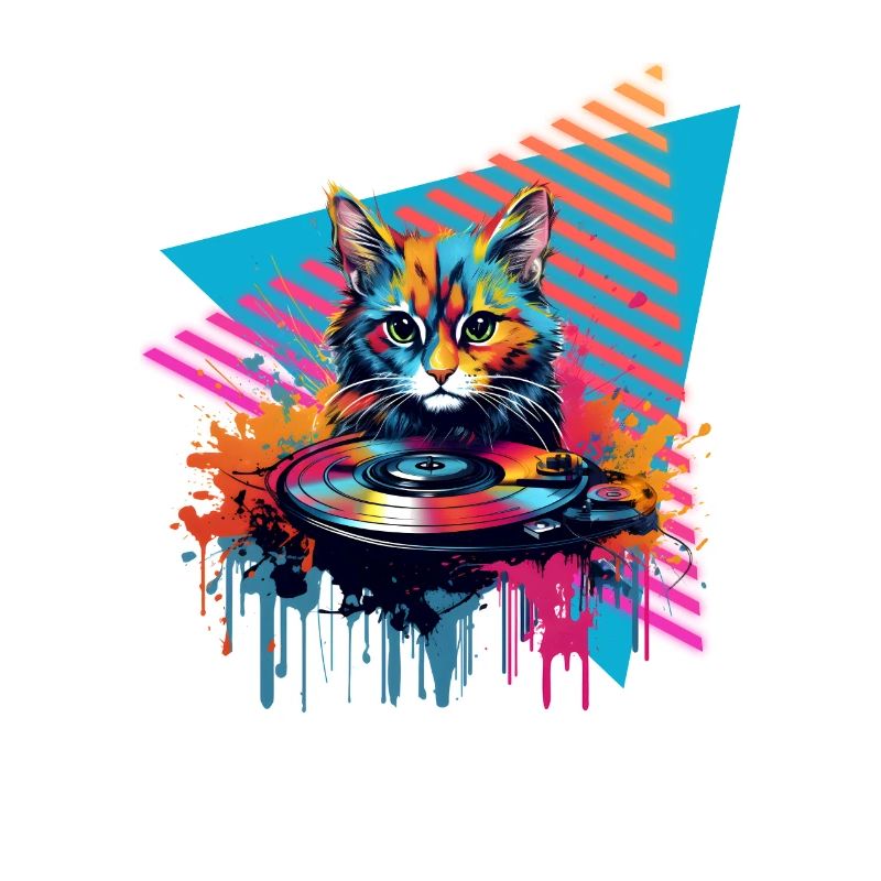 Cat Vinyl Disque Style 80s
