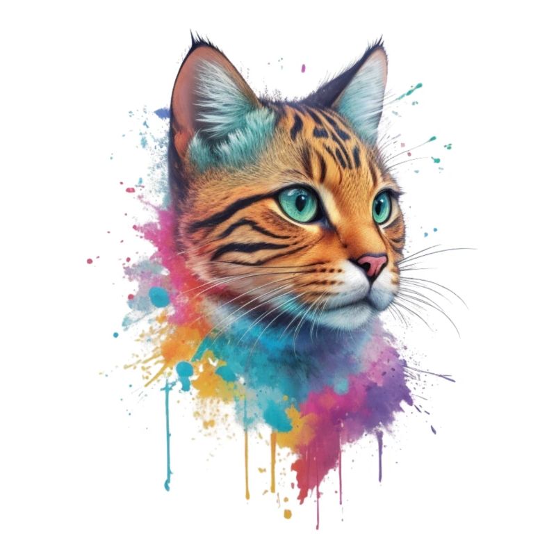A multi-coloured wildcat
