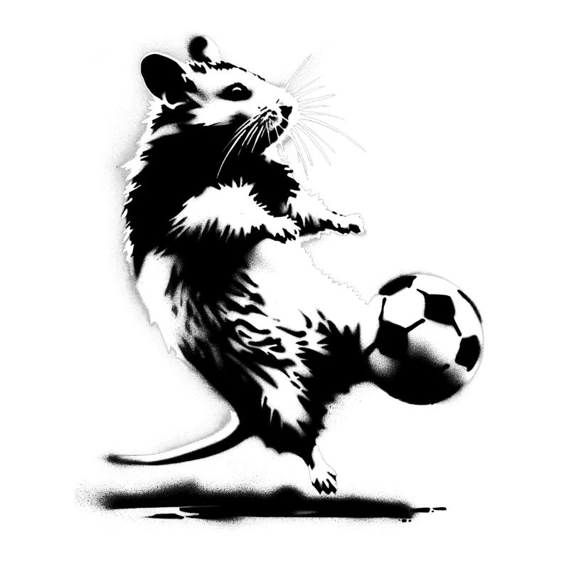 Hamster playing wild soccer