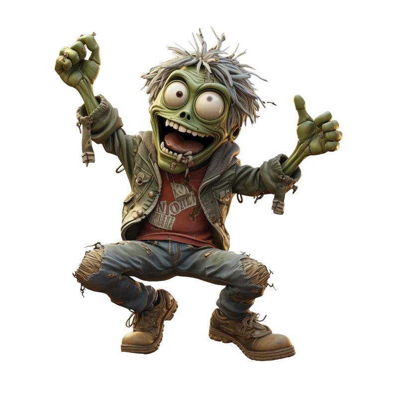 Marvin le zombie vert joyeux