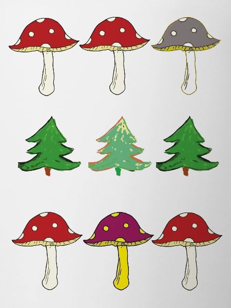 Toadstools and forest